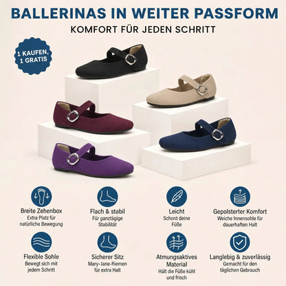 Mascen Barfuß-Komfort-Ballerinas