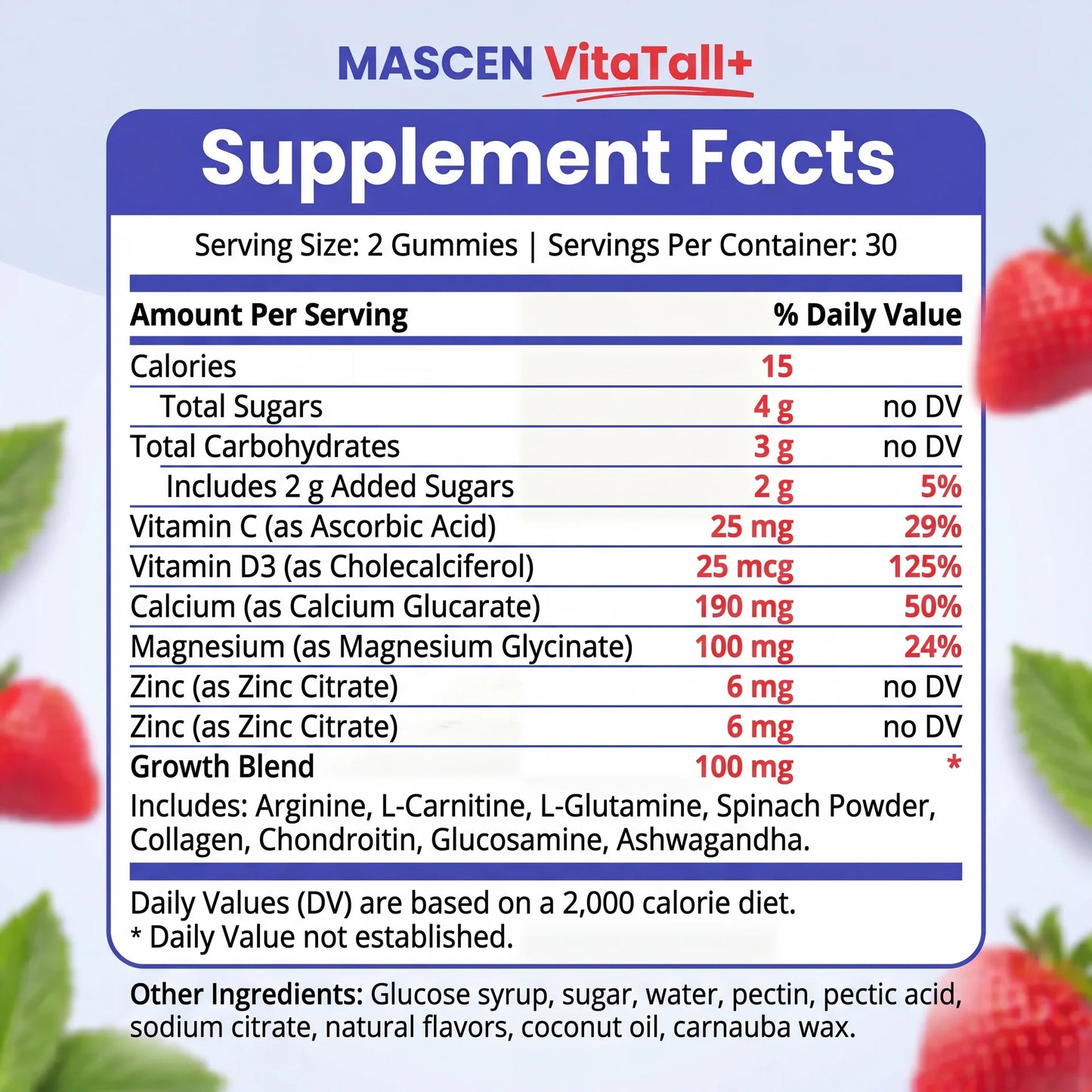 MASCEN VitaTall+™ 6-in-1 Growth Gummies