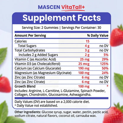 MASCEN VitaTall+™ 6-in-1 Growth Gummies